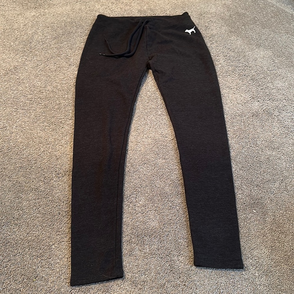 Victoria’s Secret pink dark gray with cheetah print leggings size extra small